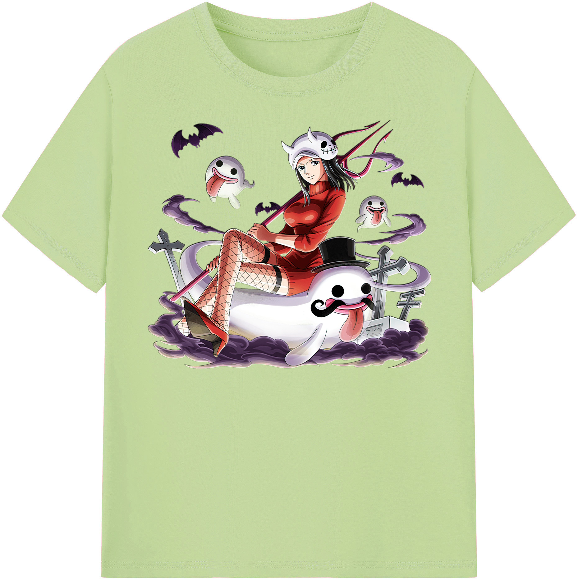 ワンピース ニコ・ロビン ONE PIECE Nico Robin 綿100％半袖Tシャツ（フロントプリント）